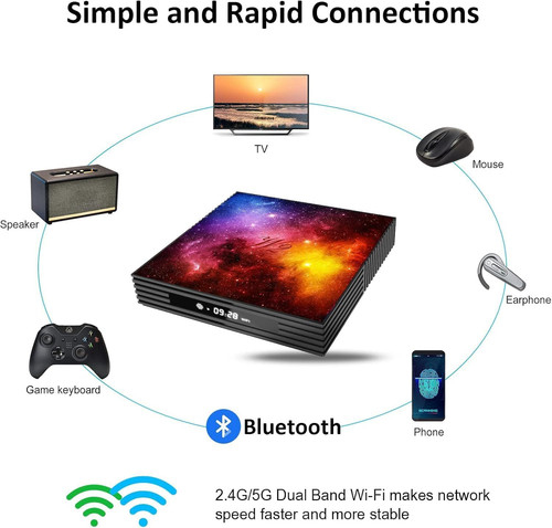 Android TV Box 10.0, T95 Super 2GB RAM 16GB ROM BLACK