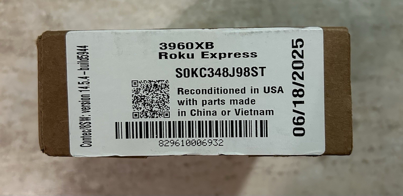 Roku Express 3960XB 1080p Wi-Fi Streaming Media Box HDMI Roku OS Black
