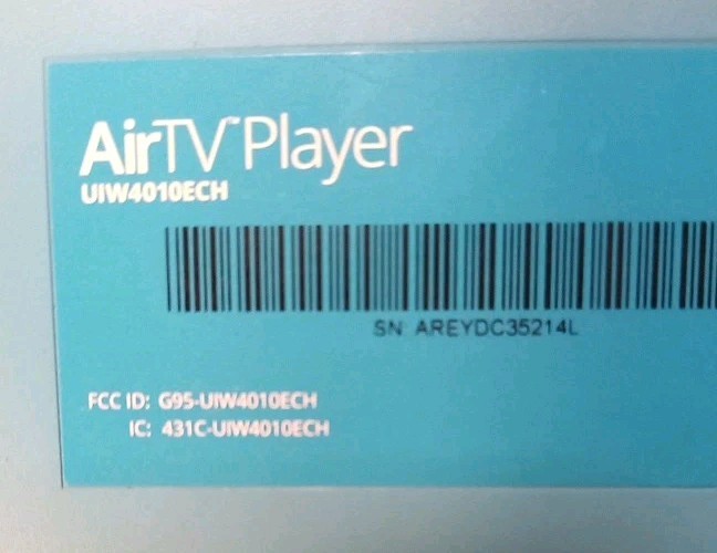 AirTV Streaming Media Player HD 4K Sling Netflix Google Play UIW4010ECH