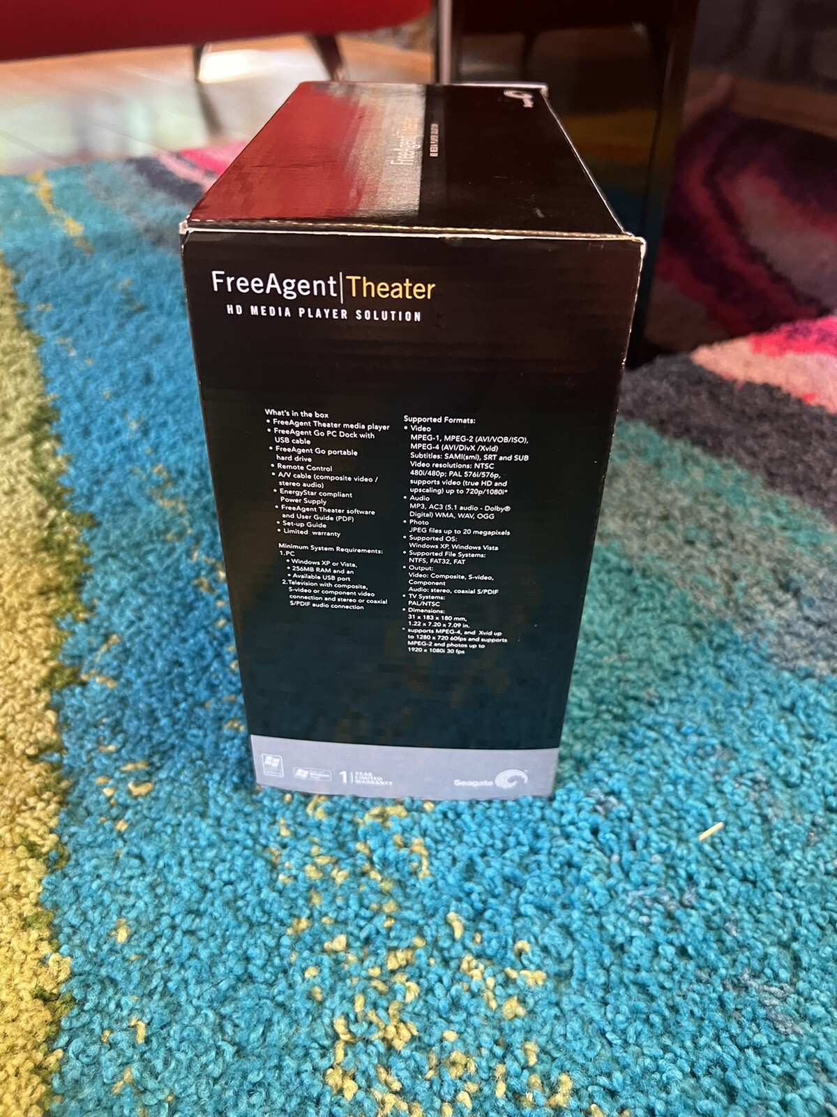 500GB Seagate FreeAgent Theater HD Media Player PC Stream TV ST905004CEA1E1-RK