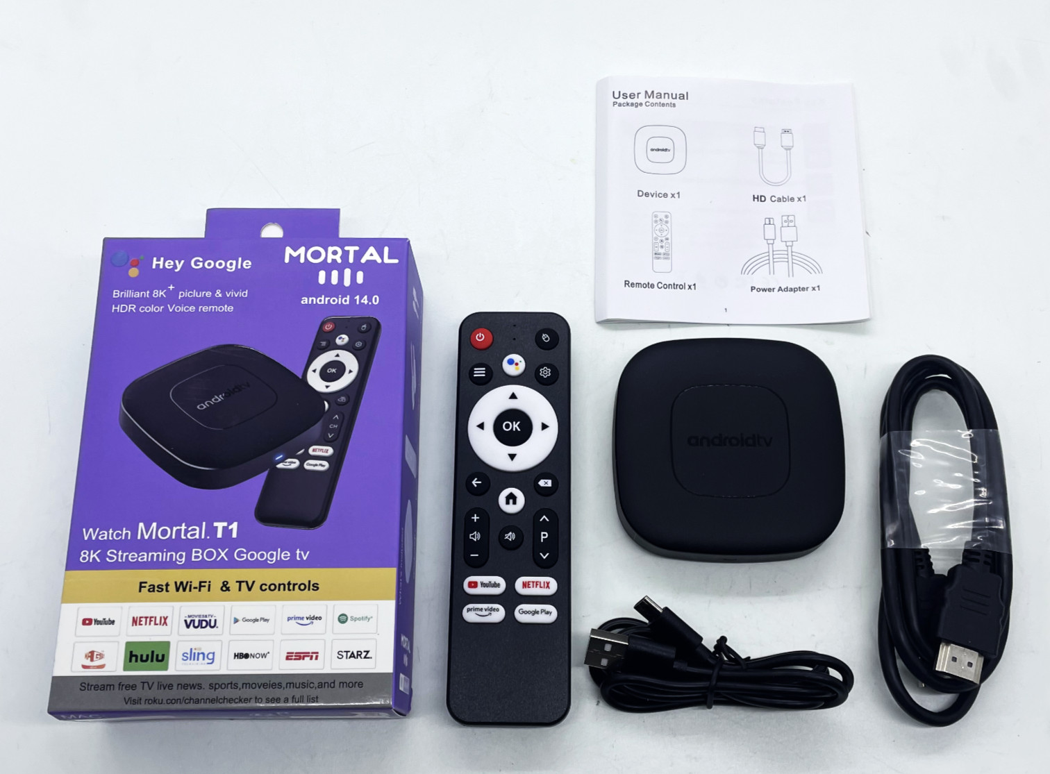 Smart TV Box Streaming Media Player Global Edition Mortal T1 Bluetooth Wi-Fi