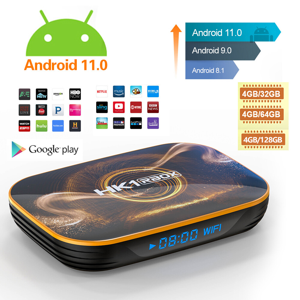 128GB Android 12 Quad-core TV BOX 6K 2.4G 5G Wifi HDMI Smart Media Player