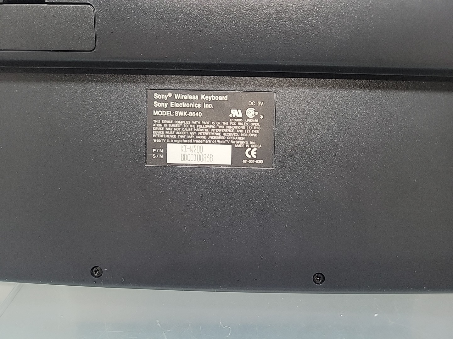 Sony Webtv Keyboard SWK-8640 And Remote Control RM-Y801