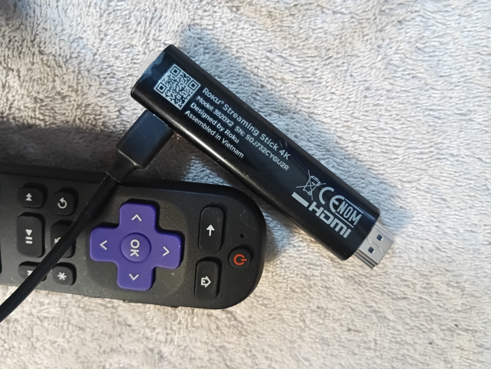 Roku Streaming Stick 4K with Voice Remote and Wireless Receiver Free Shipp TD4D