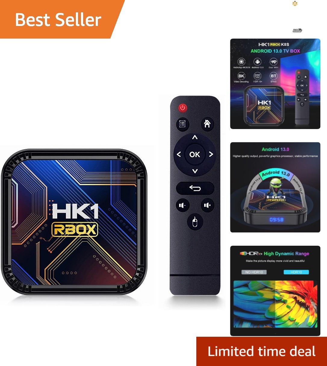 Android 13.0 4GB RAM 64GB ROM 8K Smart TV Box – High-Speed Multimedia Experience