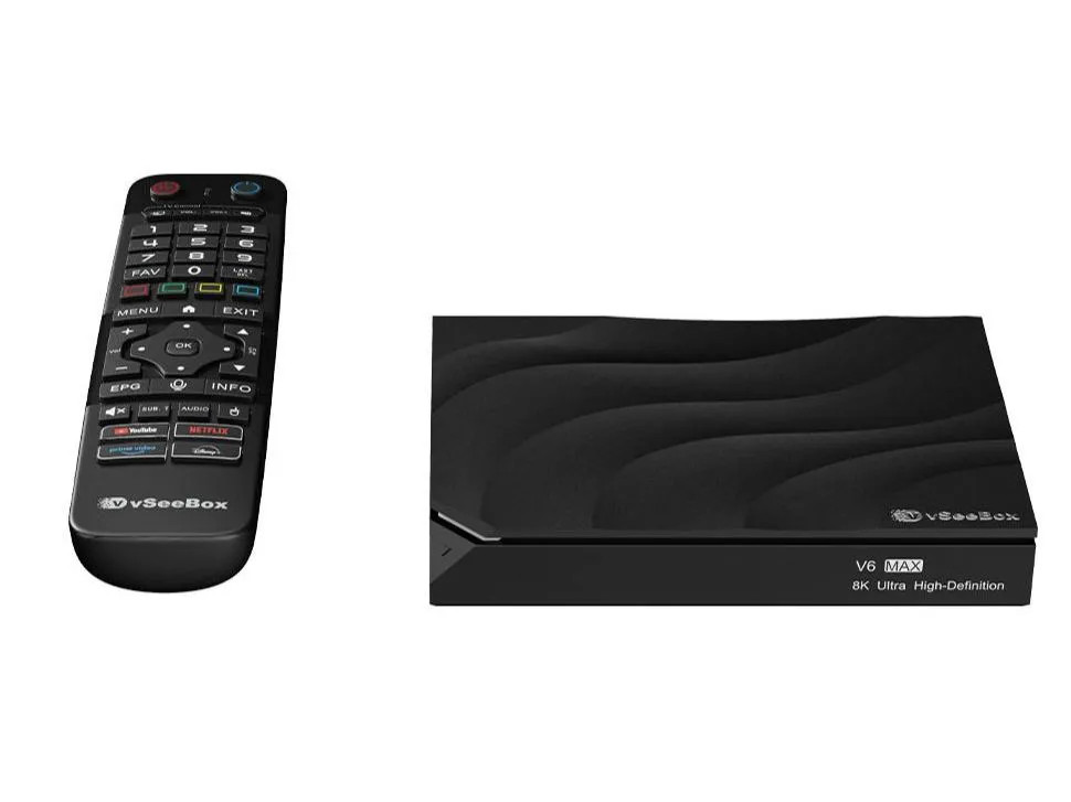New vSeeBox V6 Max Smart TV Box Quad Core 4GB RAM 32GB Storage Dual Band WiFi 6