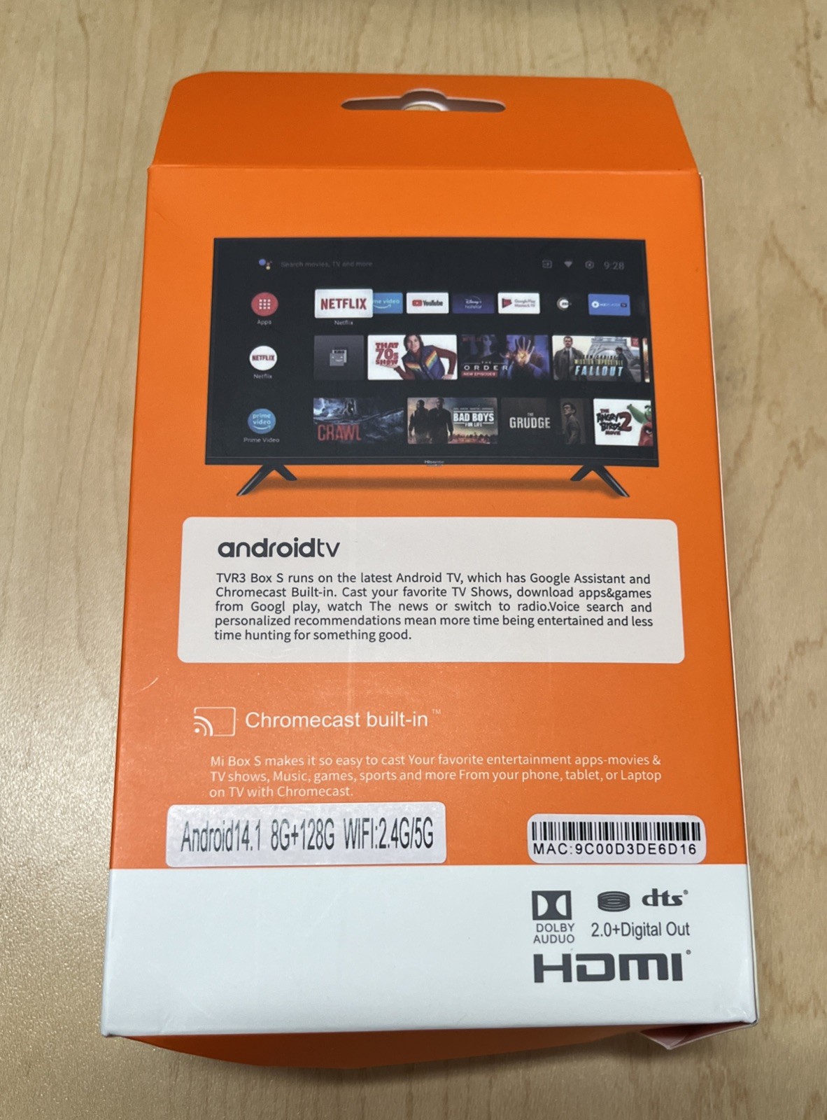 TVR3 Andriod TV Stick 8GB+128 Media Player Smart 4K TV Stick, HD2.0, Wifi