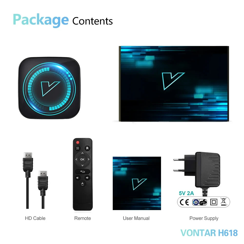 VONTAR H618 Smart TV Box Android 12 Allwinner Quad Core Cortex A53 Support 8K D
