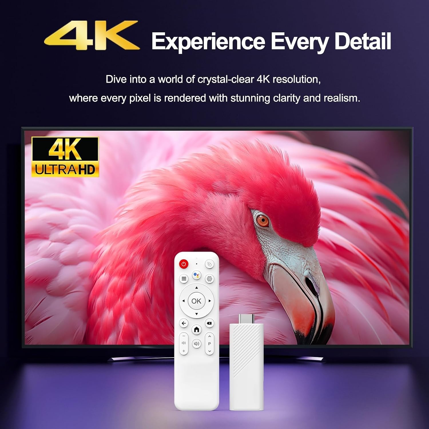 H96MAX Screencast TV Stick 4K Ultra HD Media Player WiFi 16GB USB Home Media …