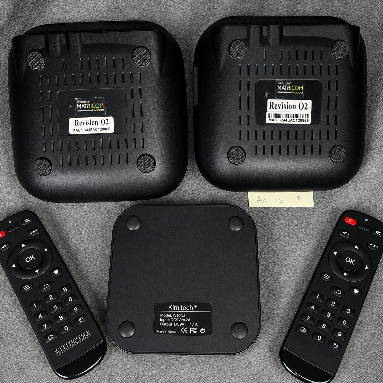 Matricom G-Box Q2 Android TV Box Lot 1 Works 1 AS IS + Remotes HDMI