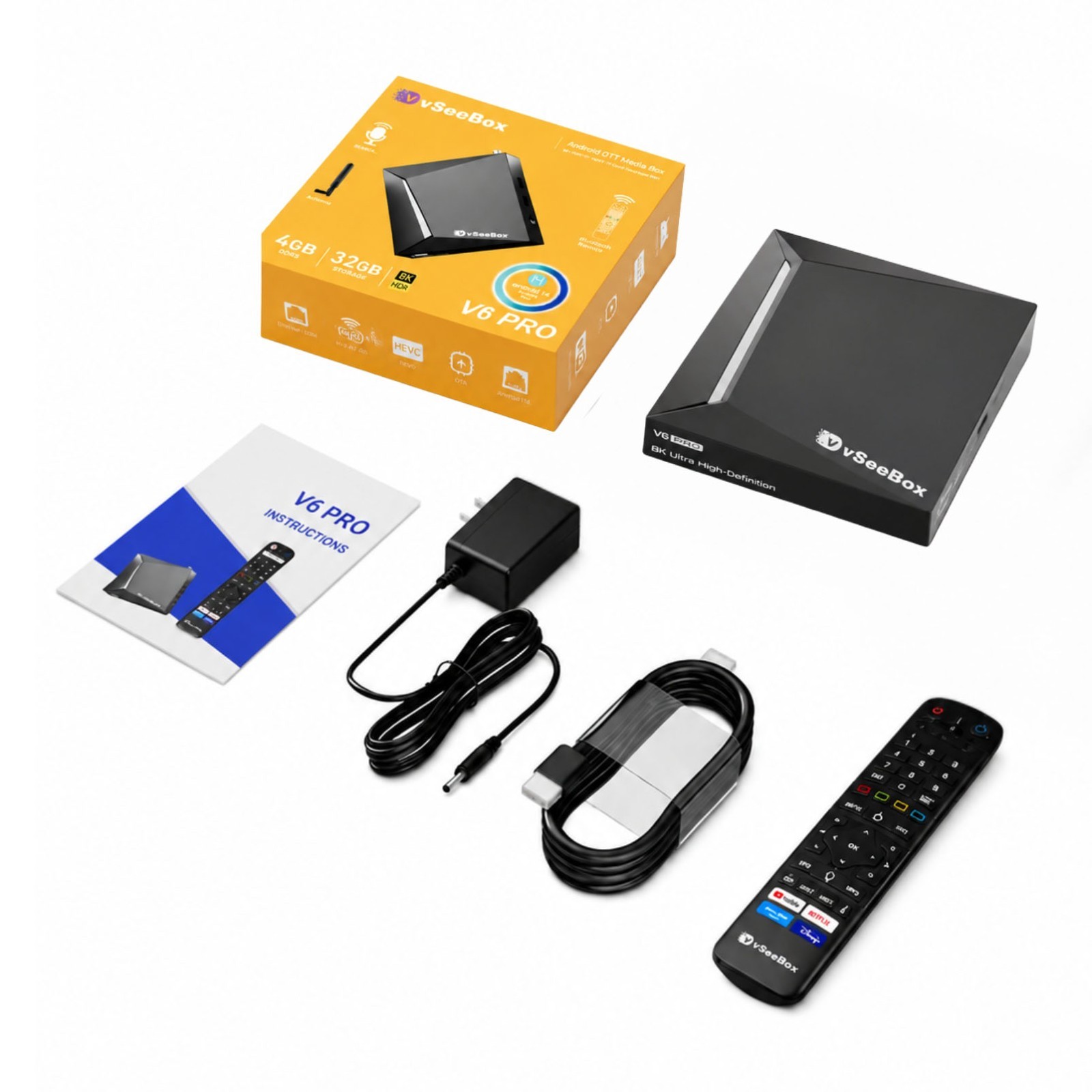 vSeeBox V6 Pro Android Box|Authorized Distributor|Free Shipping|1-year Warranty