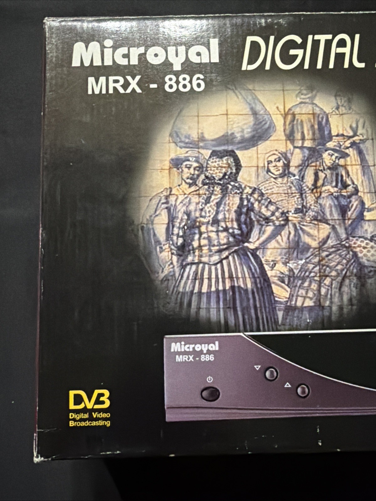 Microyal MRX -886 Digital TV Satellite Receiver with Remote Control- Black EUC