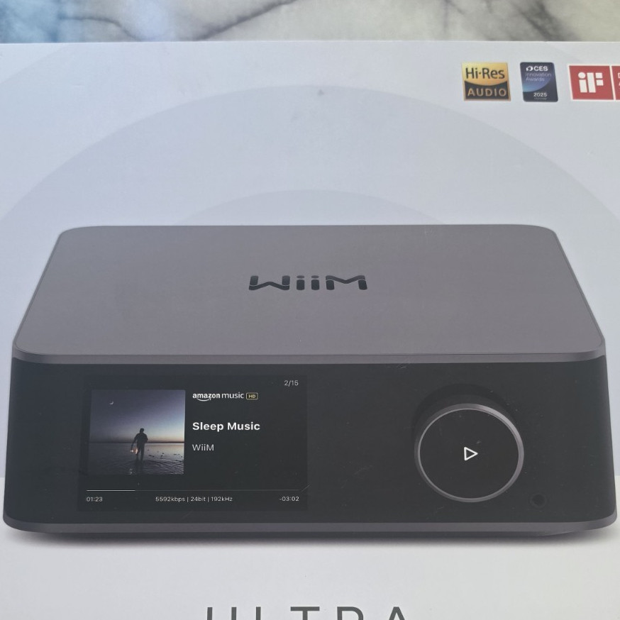WiiM Ultra Hi-Res Audio Music Streamer w/ Dolby Audio, HDMI, Gray/Black