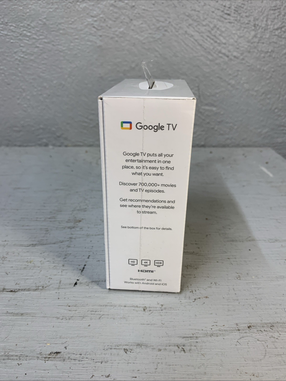 Google Chromecast with Google TV 4K Media Streamer White Wi-Fi Bluetooth HDMI