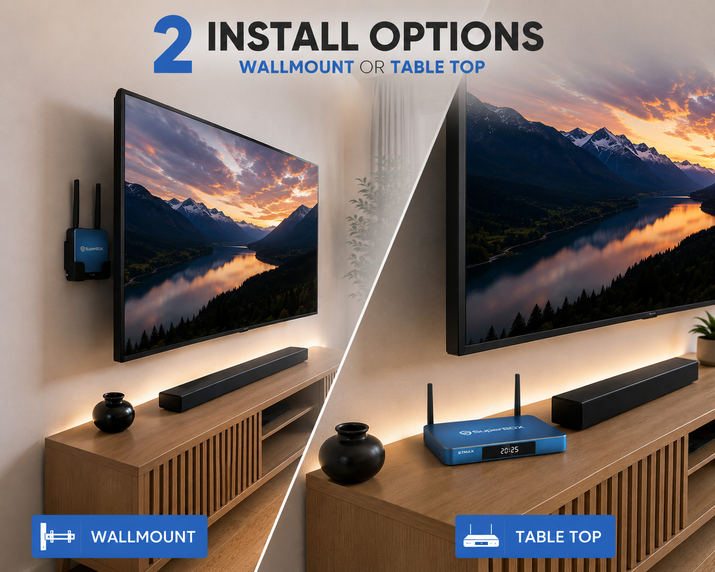 🔥SUPERBOX S7 MAX WITH 💥FREE WALL MOUNT! 💥FREE 2ND DAY AIR SHIPPING! ✈️