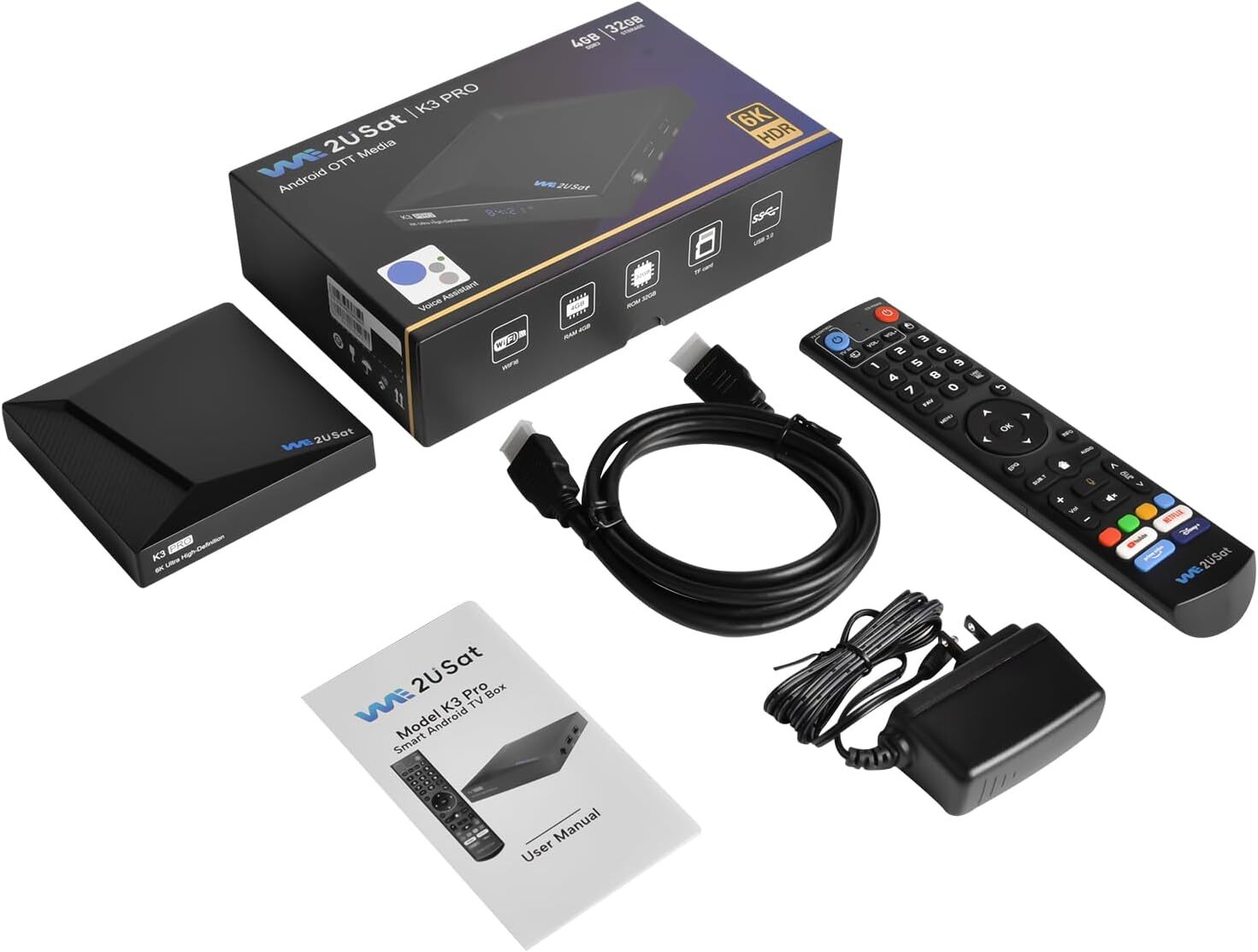 We2uSat K3 PRO Android Smart TV Box Media TV Player Use Forever