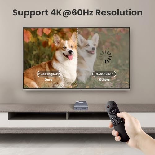 4K Ultra HD Digital Media Player & HDD Enclosure 2-in-1, MP4 Video Player, HDMI/