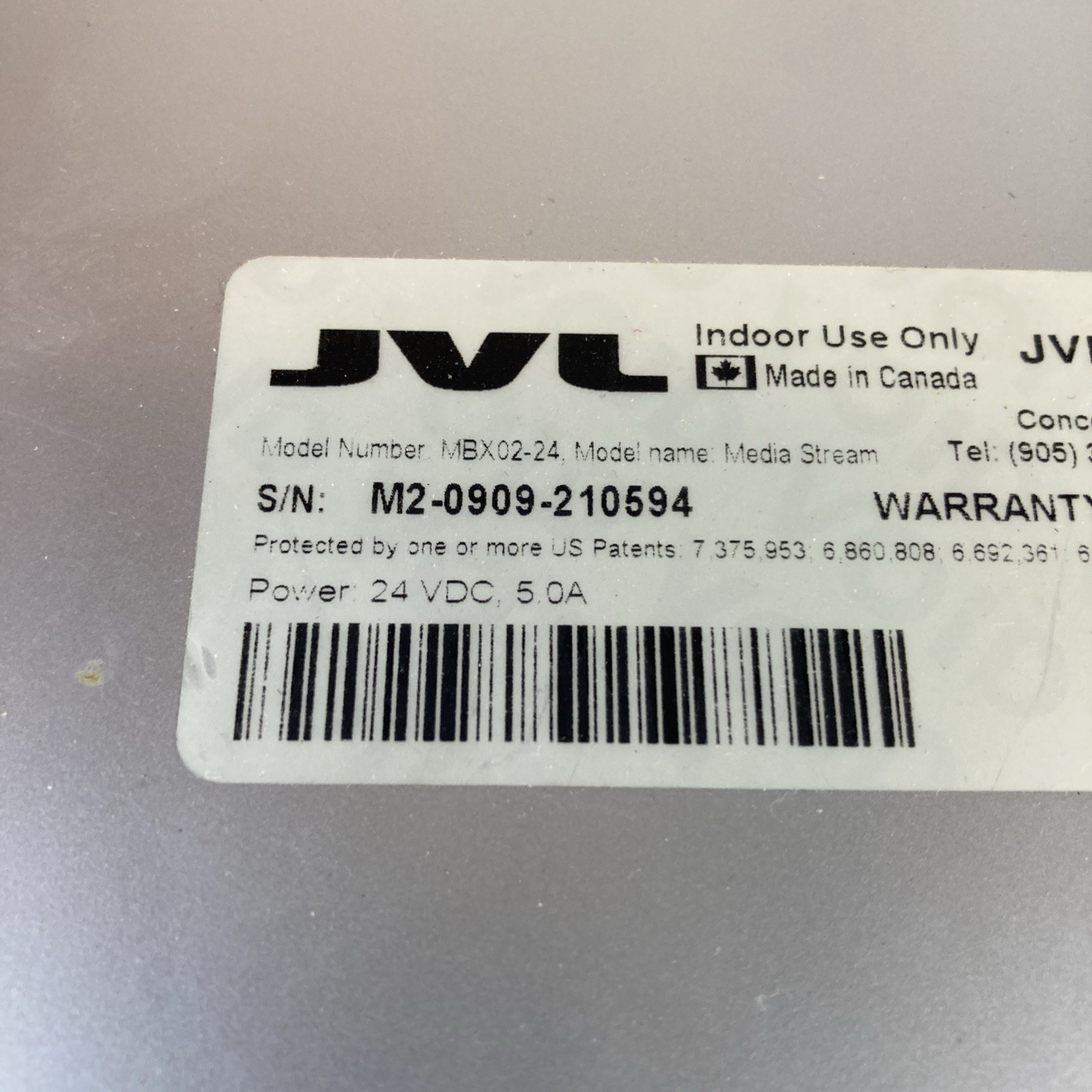 JVL Media Stream Jukebox Music System HD2