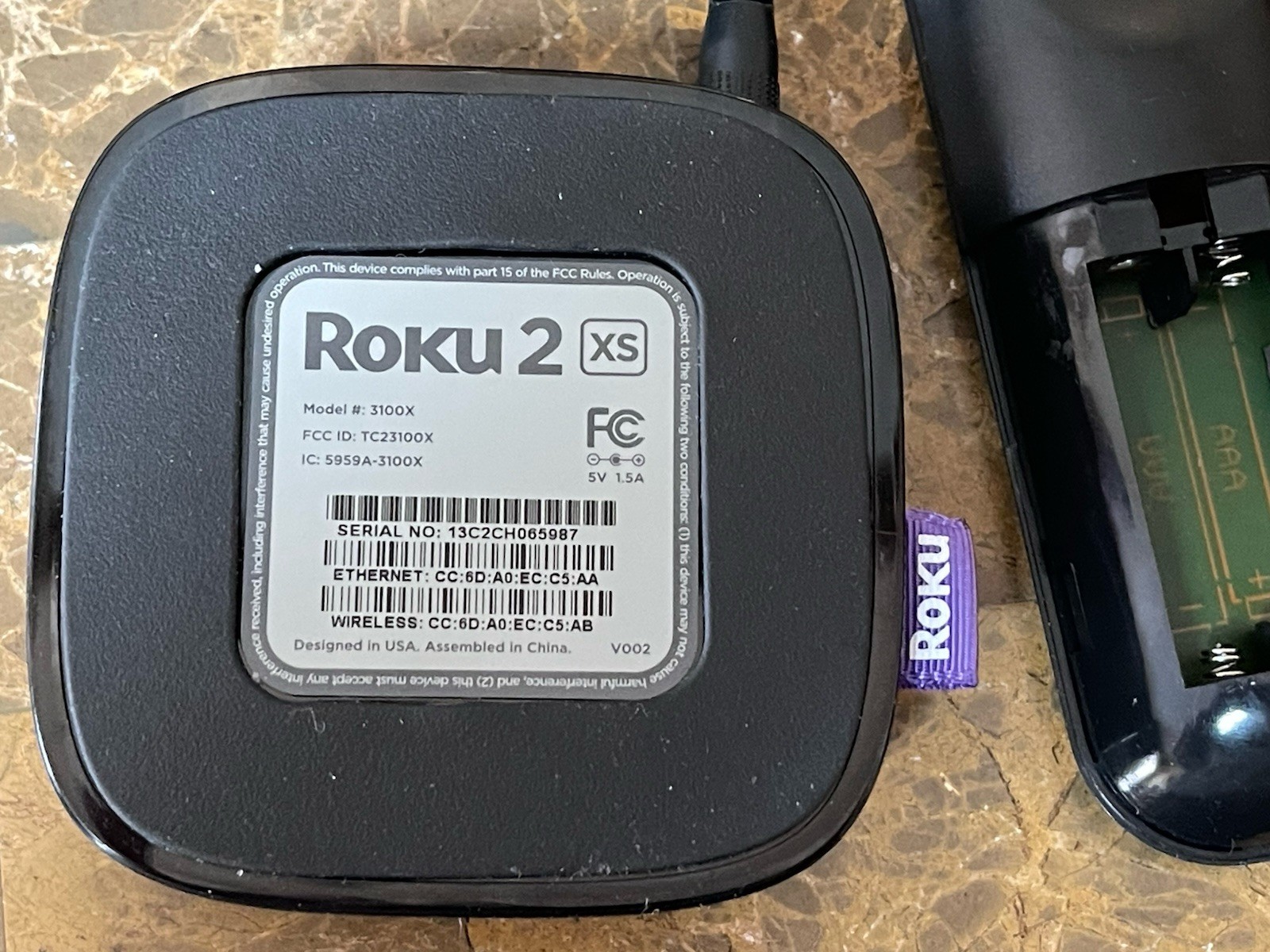 Roku XS 3100X 2ND GENERATION Media Streamer with AC Adapter & Remote Works