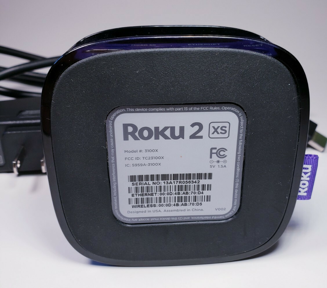 Roku 2 XS 2nd Generation Media Streamer 3100X – Base, Hdmi and Power Supply Only