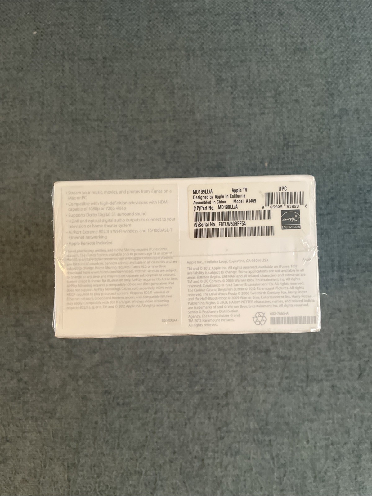 Apple TV 3rd Generation Model A1469 MD199LL/A New and Sealed