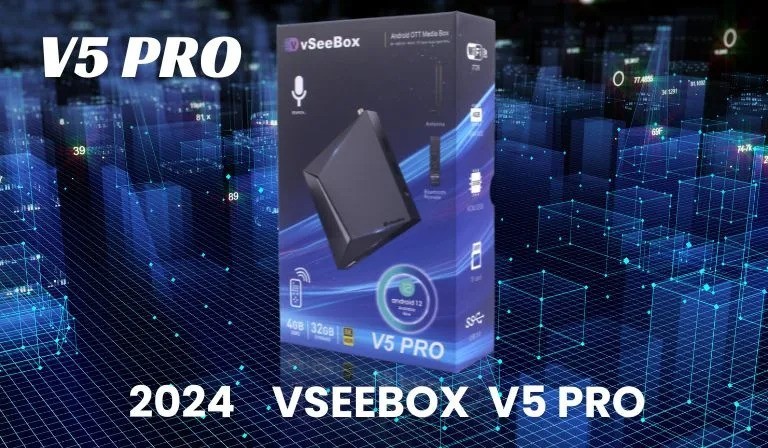 vSeeBox V5 Pro 6K Ultra HD Streaming TV Box With Voice Remote Bluetooth 5.2