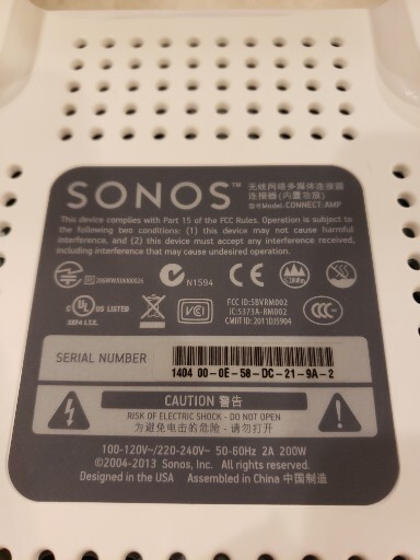 Sonos Connect: Amp Gen 1 S1 Compatible Technician Tested & Factory Reset