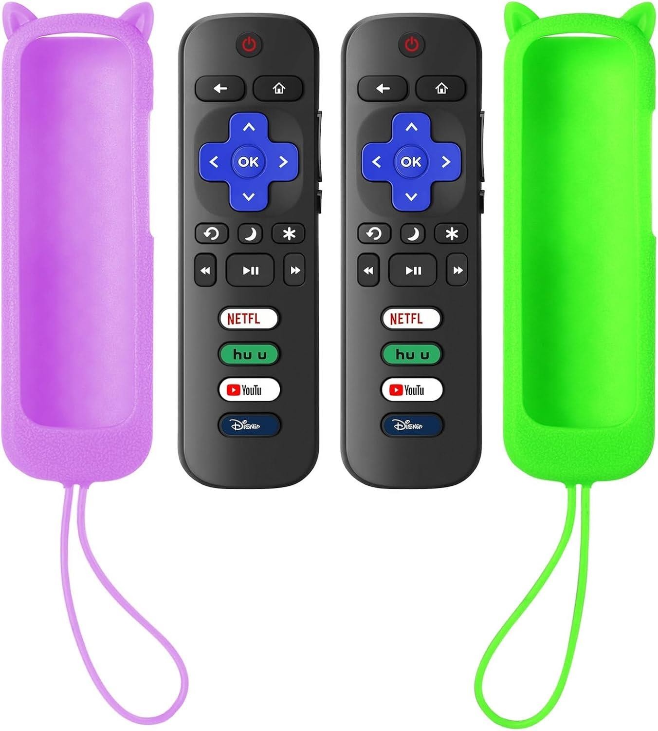 (Pack of 2) Replacement Remote Control for Roku TV with Soft Protective Silicone