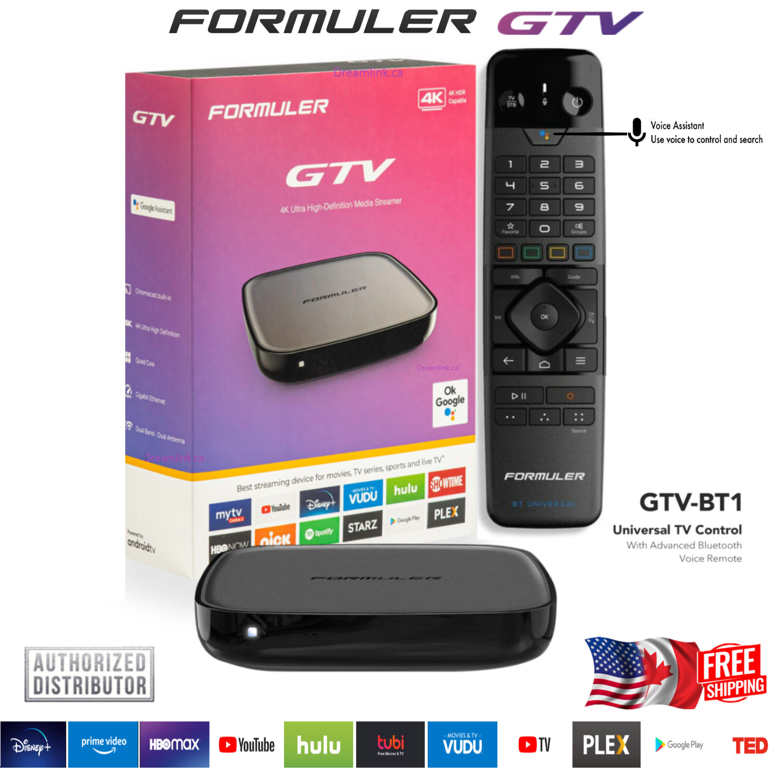 Formuler GTV 4K Ultra HD Media Streamer |GTV-BT1 Bluetooth Voice Control Remote