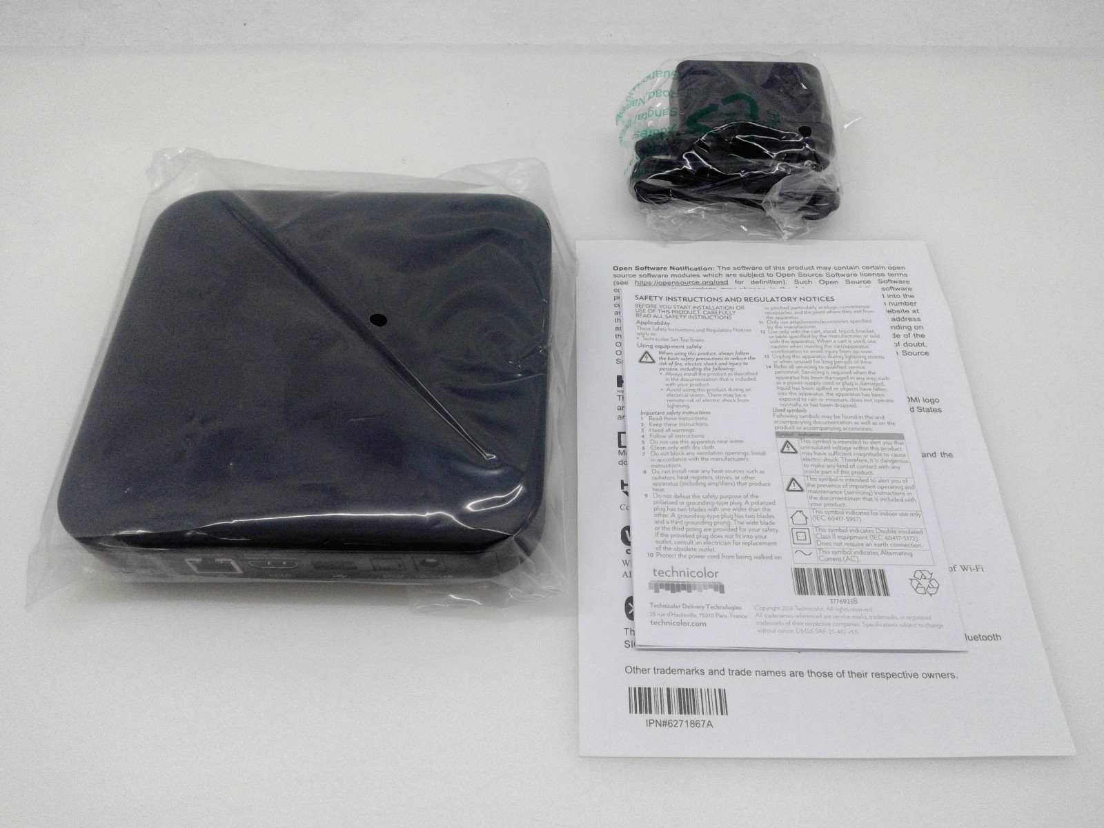 New Technicolor UIW4020WOGW WOW Set-Top Box W/ Ac Adapter