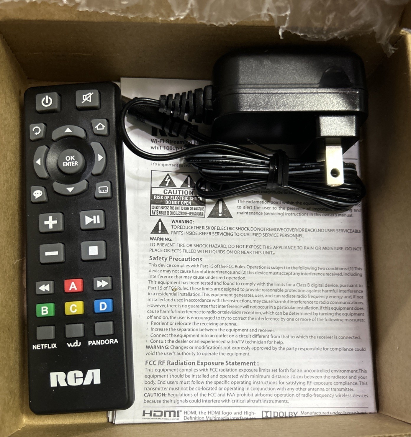 RCA DSB772WE Media Player And Remote Streaming Box