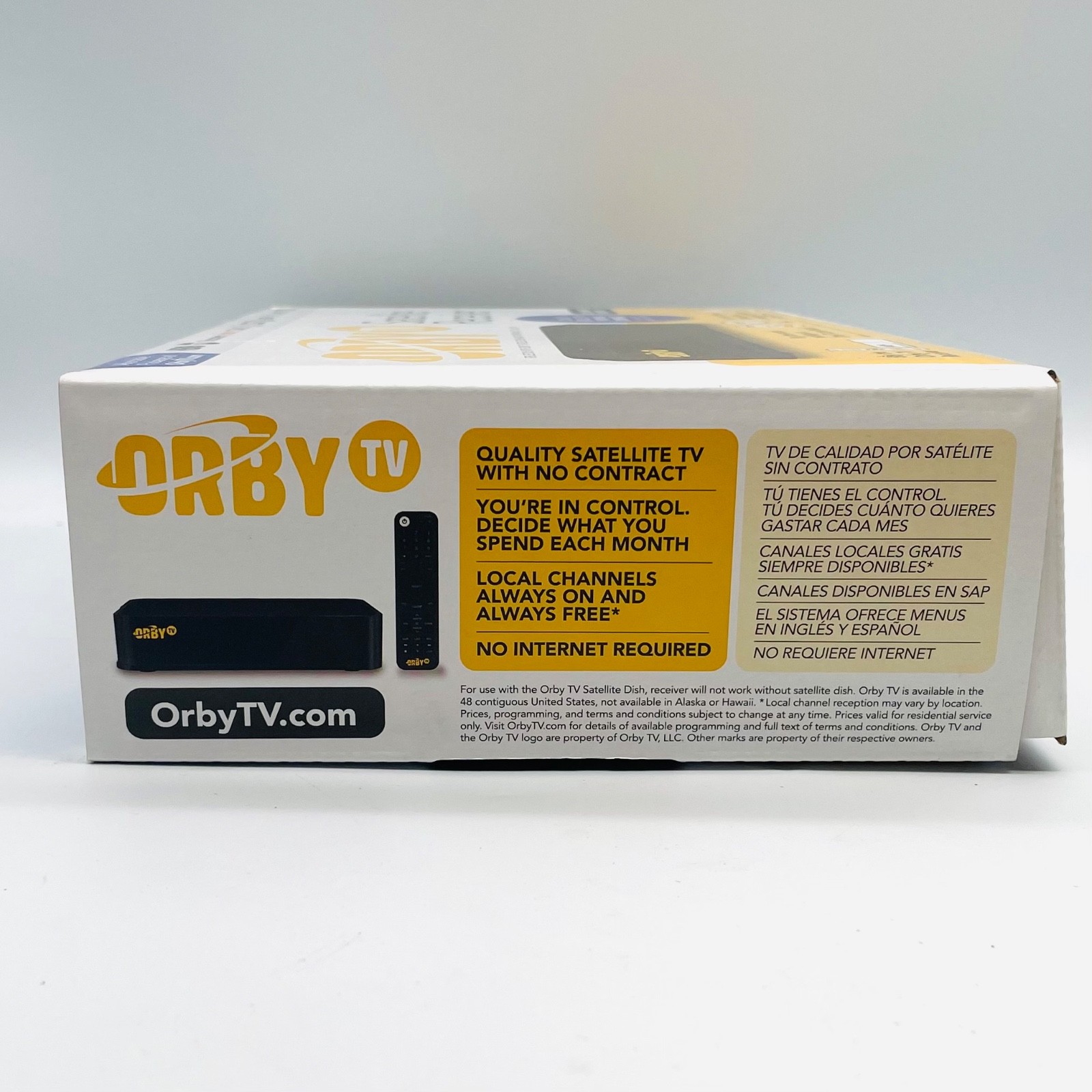 NEW Orby TV Satellite Receiver No Contract No Internet Required Black KSTB2095