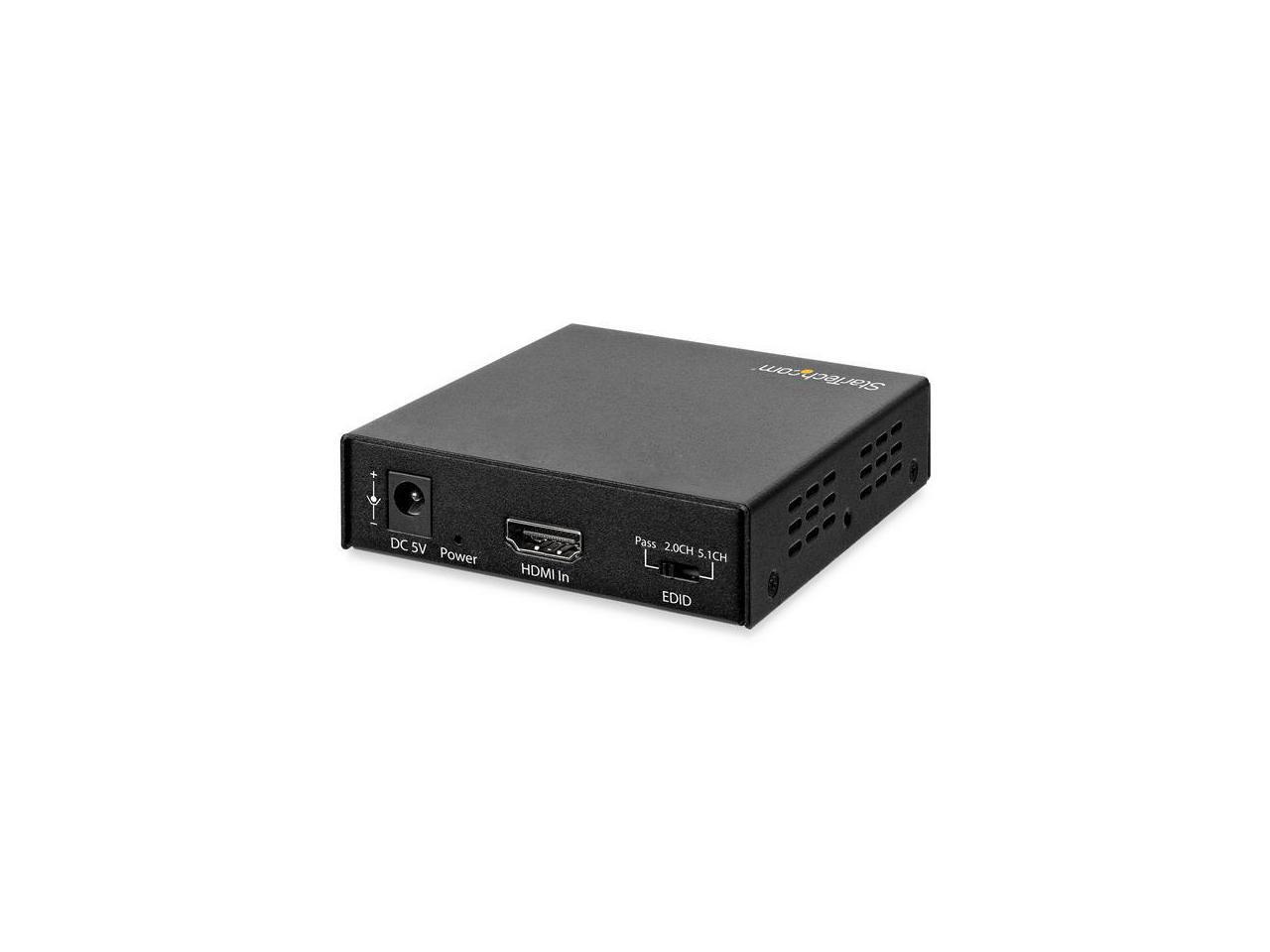 StarTech.com 4K HDMI Audio Extractor with 40K 60Hz Support – HDMI Audio De-embed