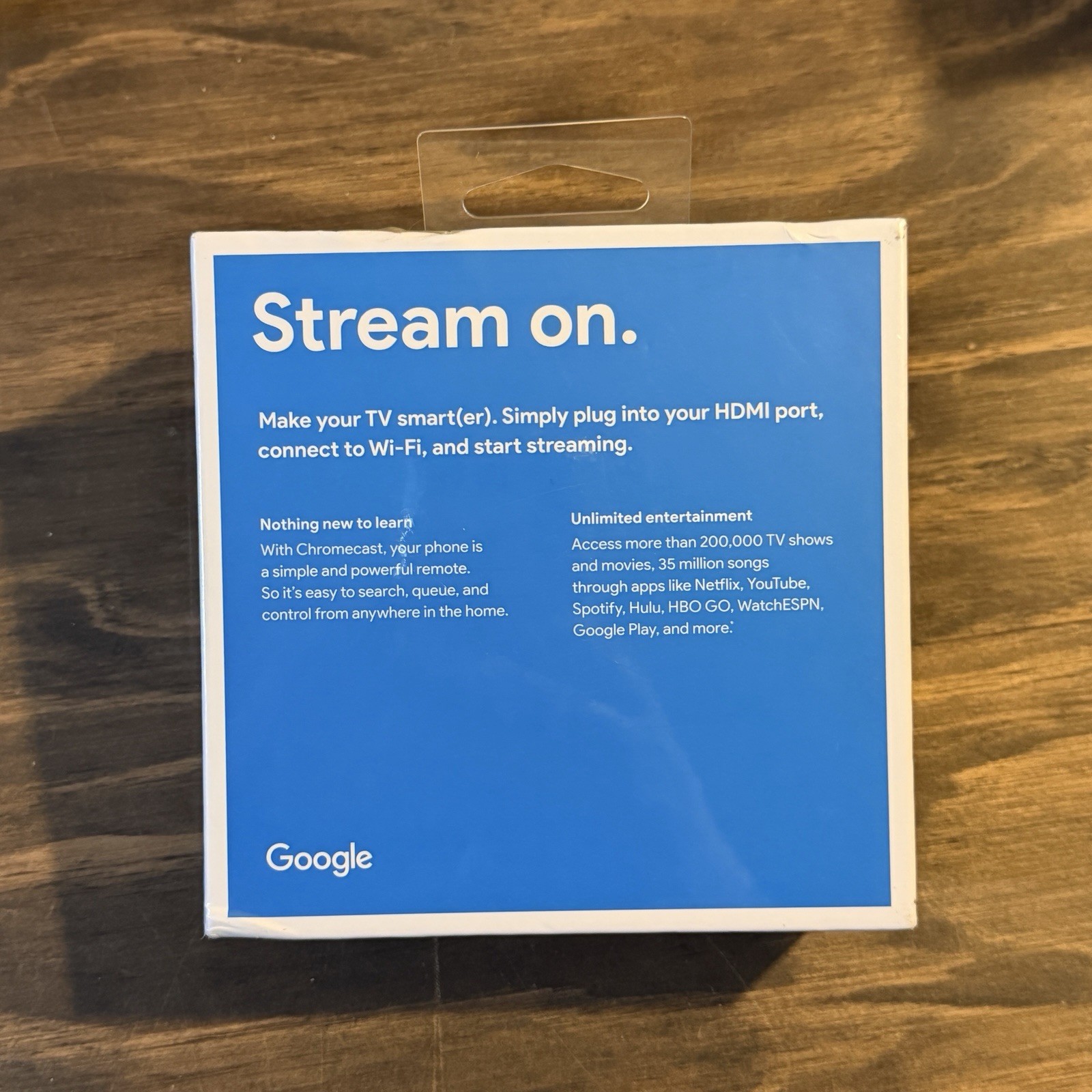 Google Chromecast 2nd Generation HD Media Streamer (NC2-6A5) -New Sealed
