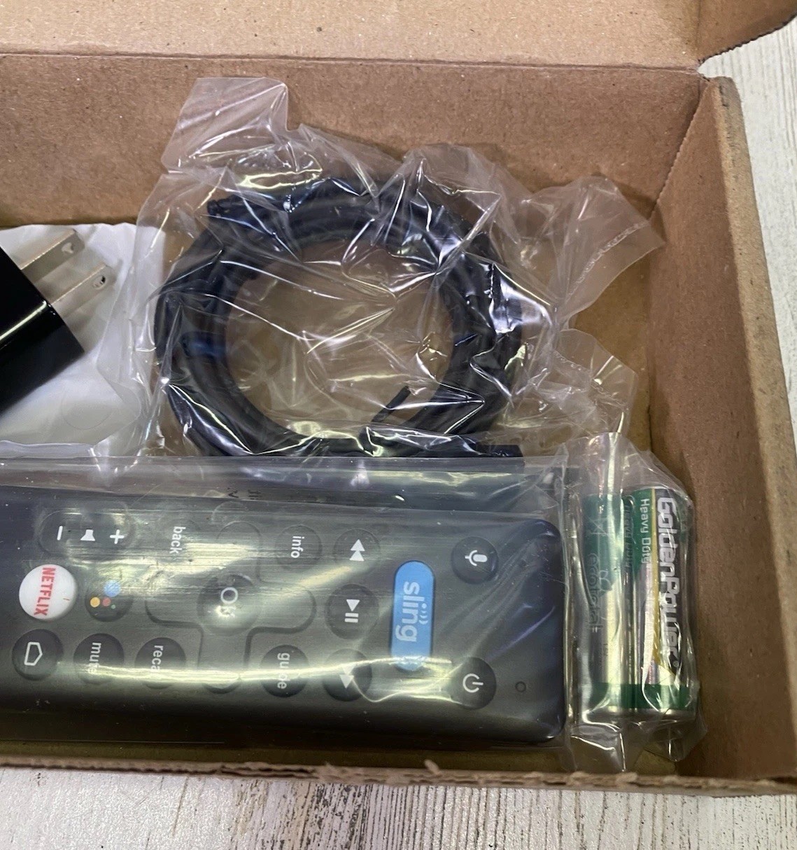 Sling Air TV Mini Dongle Remote Wire And Plug Open Box