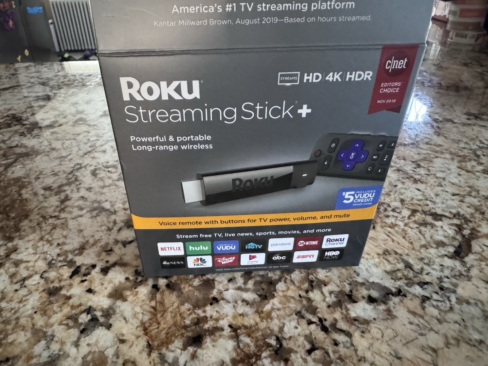 Roku Streaming Stick+ (8th Generation) 3810RW VUDU Edition – Black