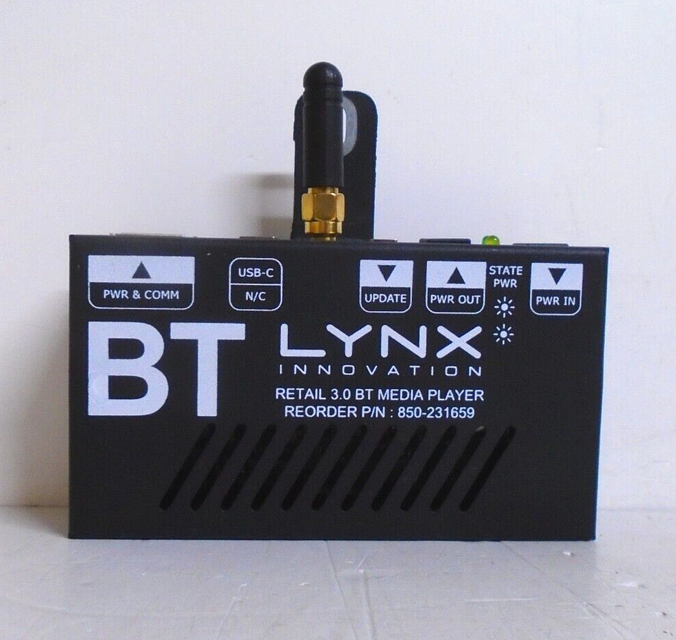 Used LYNX Innovation Retail 3.0 BT Media Player | 850-231659 | 12V – 4A Max