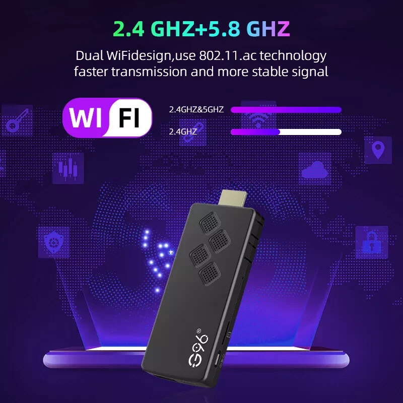 Smart TV Stick Android 13 Dual Wifi BT5 4k W/ Voice/Infrared Remote Control