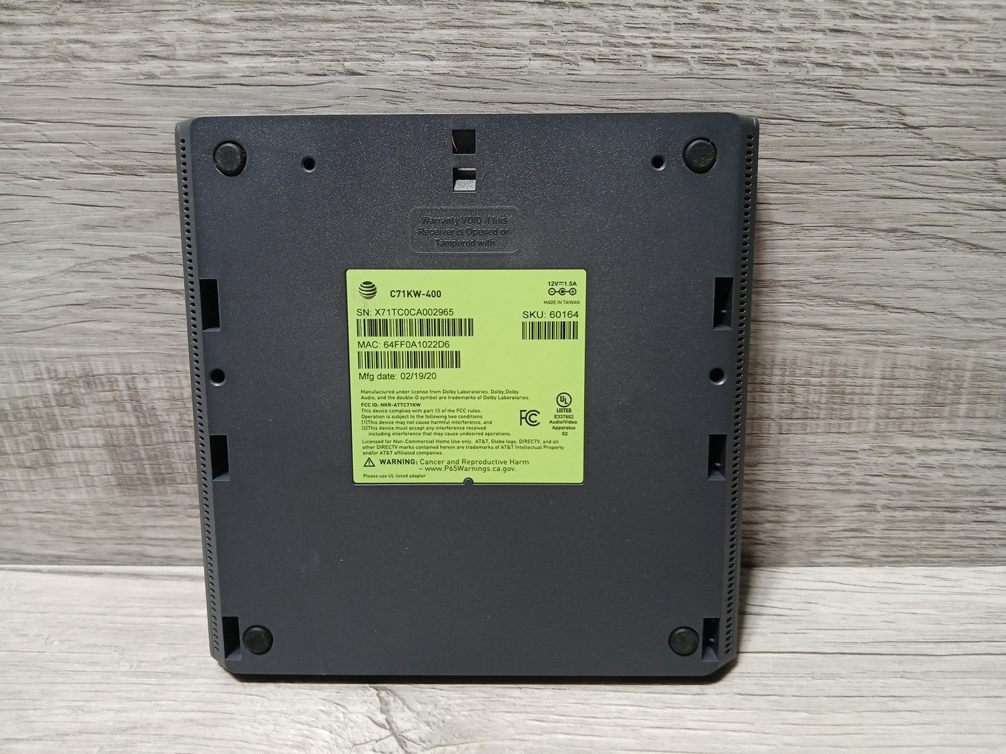 AT&T Streaming Box C71KW-400 Includes Power Adapter & HDMI Works