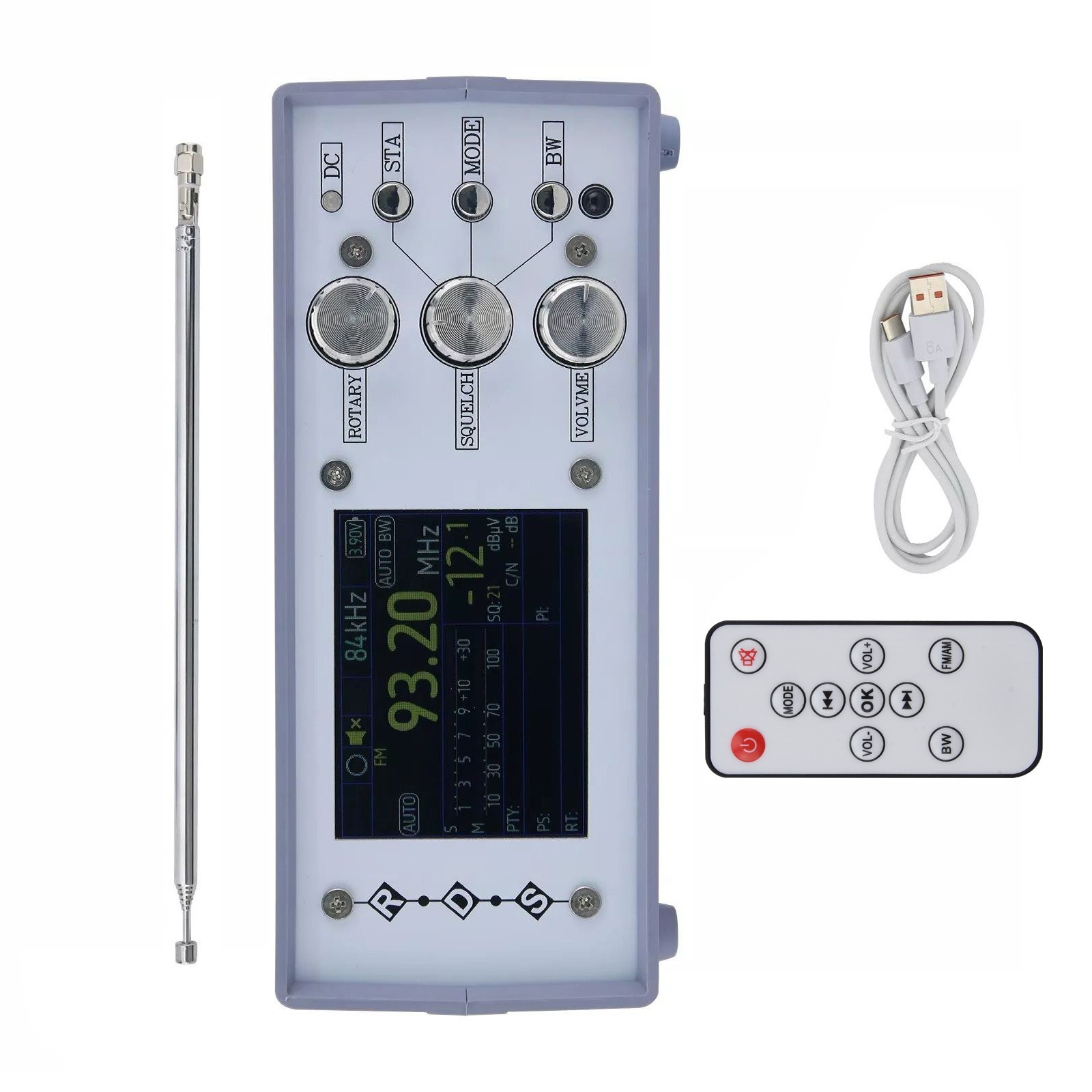 1Pc TEF6686 Home Full Band Radio with 2 Speaker Srereo DSP RDS AM FM SW Digital