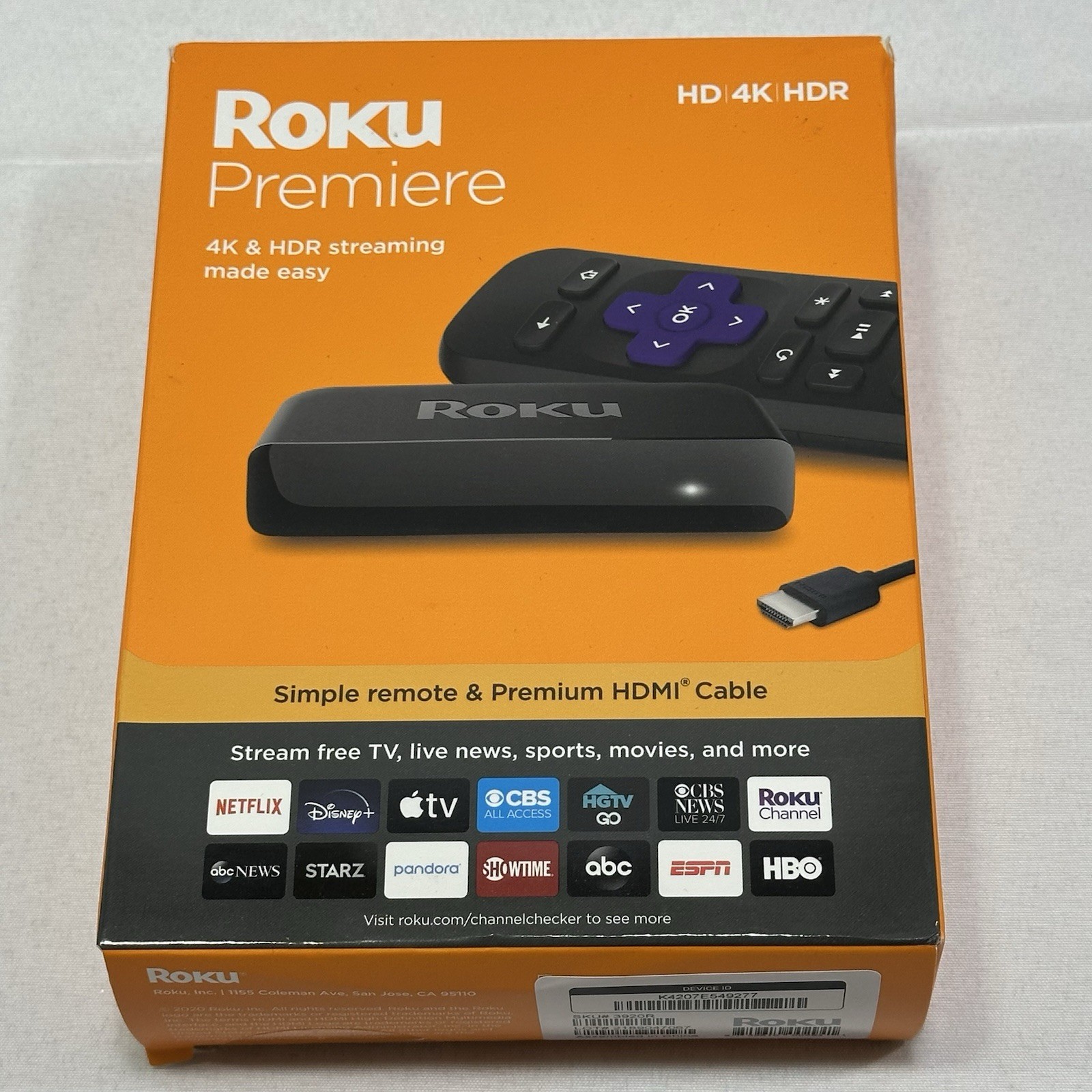 Roku – Premiere 4K & HDR Streaming Media Player – NEW NIB SEALED