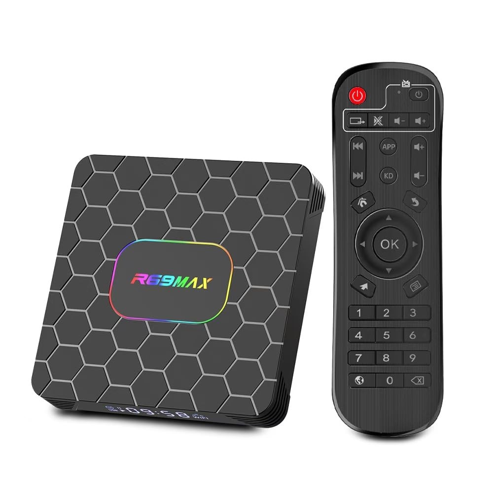 Android 14 TV Box 2026, R69 Max Android Box with 4GB RAM 32GB ROM RK3528 Quad…