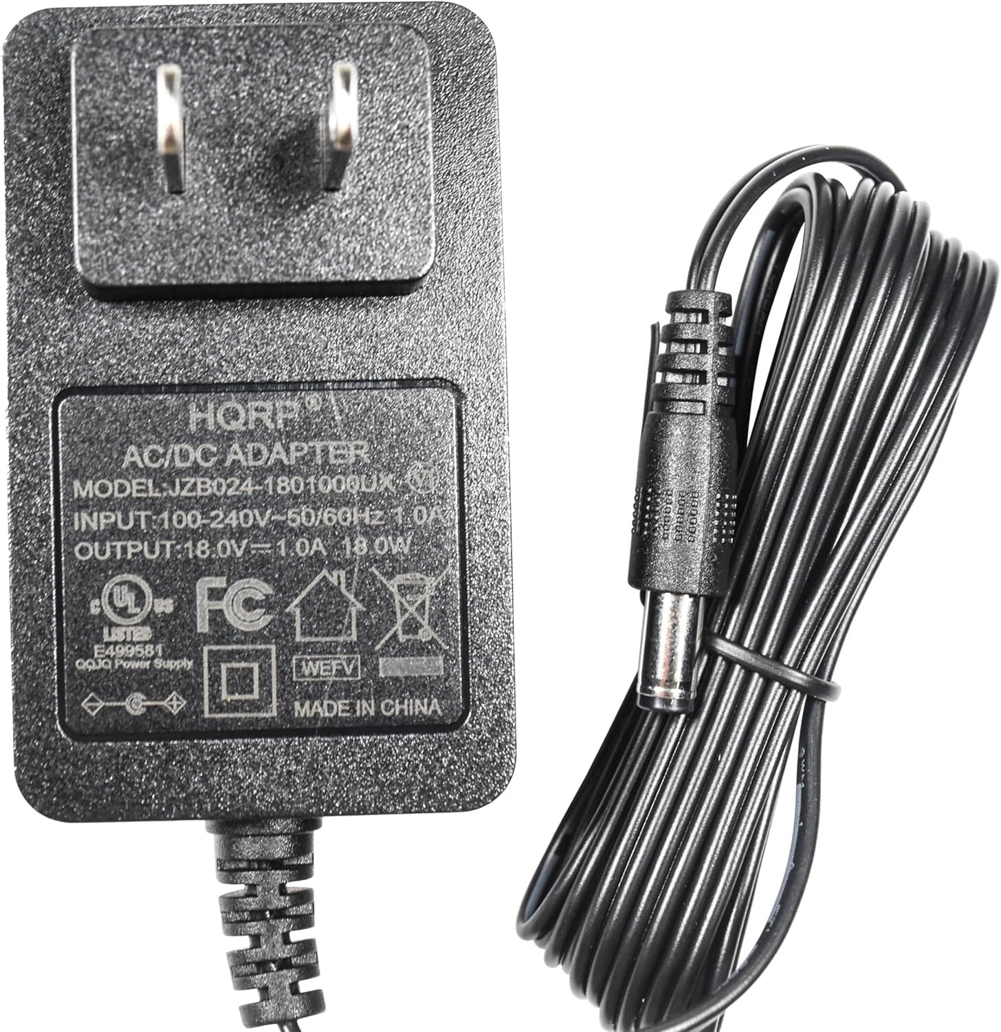 HQRP 18V AC Power Adapter for Logitech Squeezebox Wi-Fi Internet Radio X-R0001