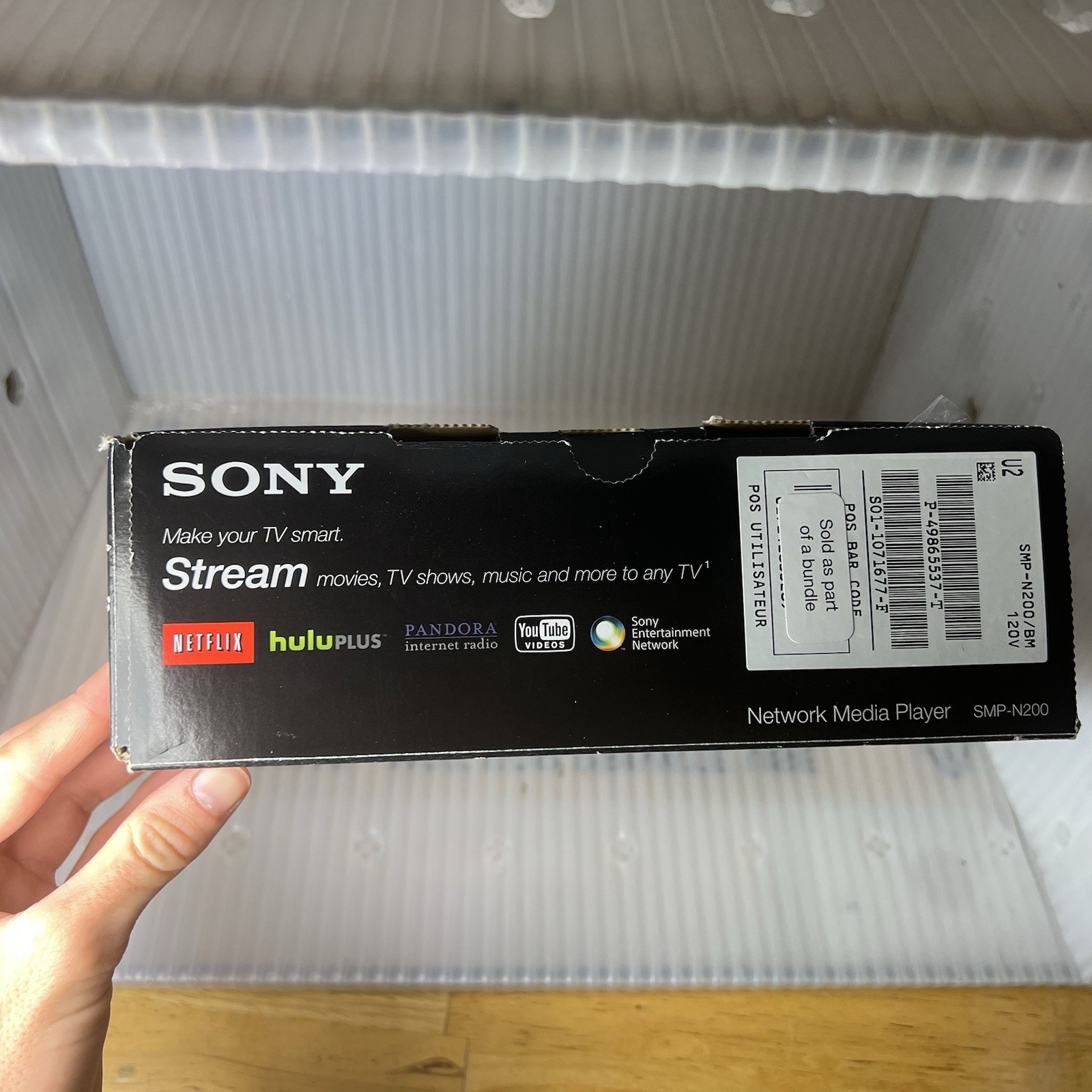 Sony SMP-N200 WiFi Network Media Player with Remote, AC Power Adaptor Open Box