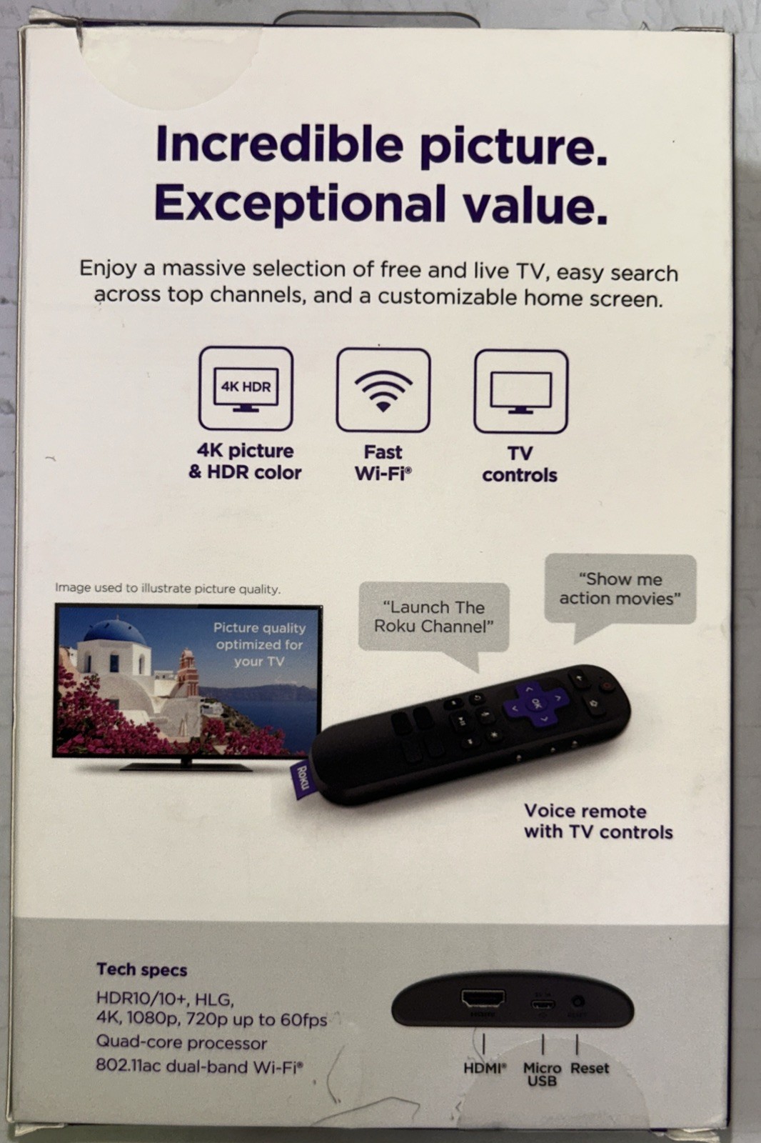 Roku Express 4K+ Streaming Media Player 3941R2 HD/4K/HDR with Voice Remote