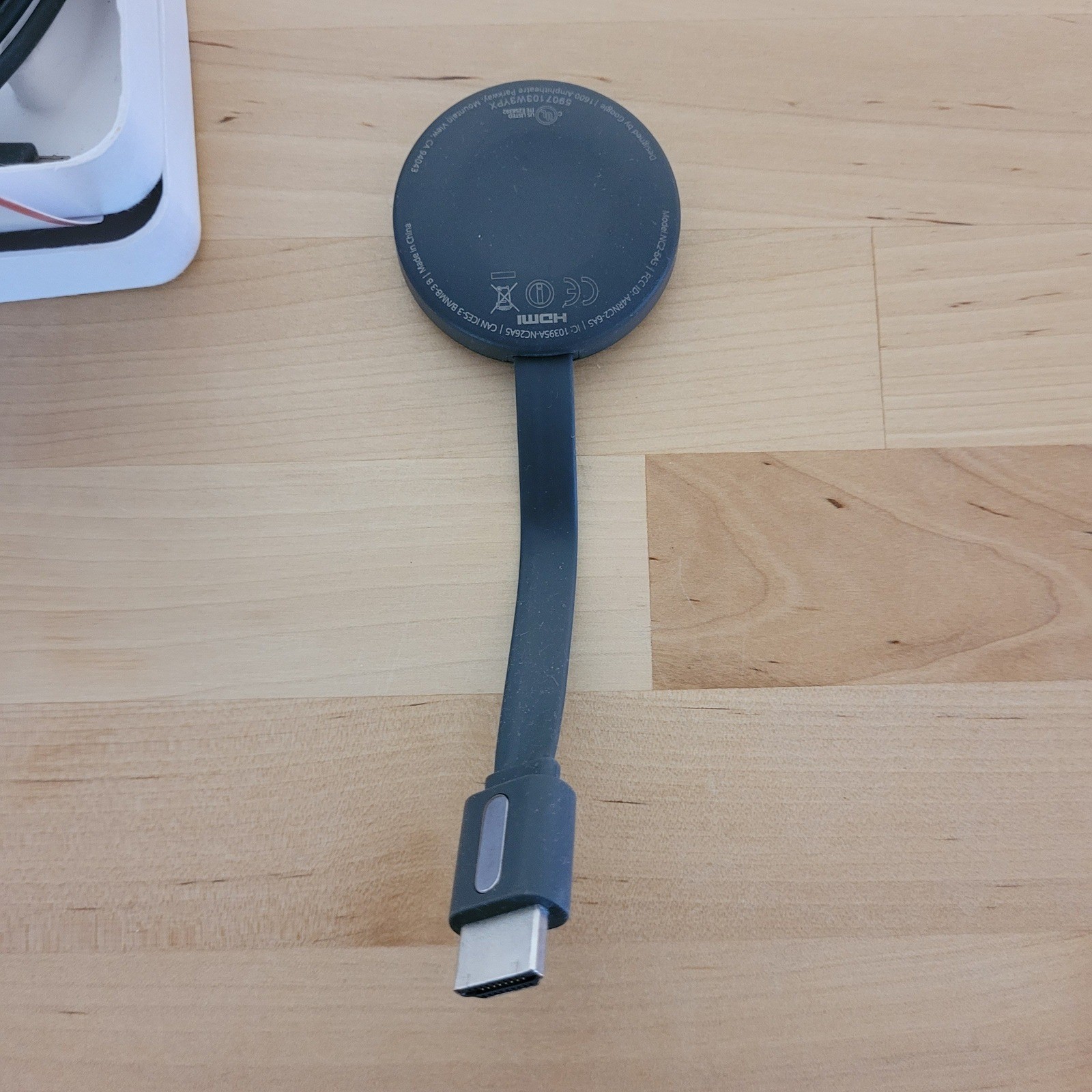 Google Chromecast 2nd Gen Media Streamer OS One Size Black NC2-6A5 HDMI Tested