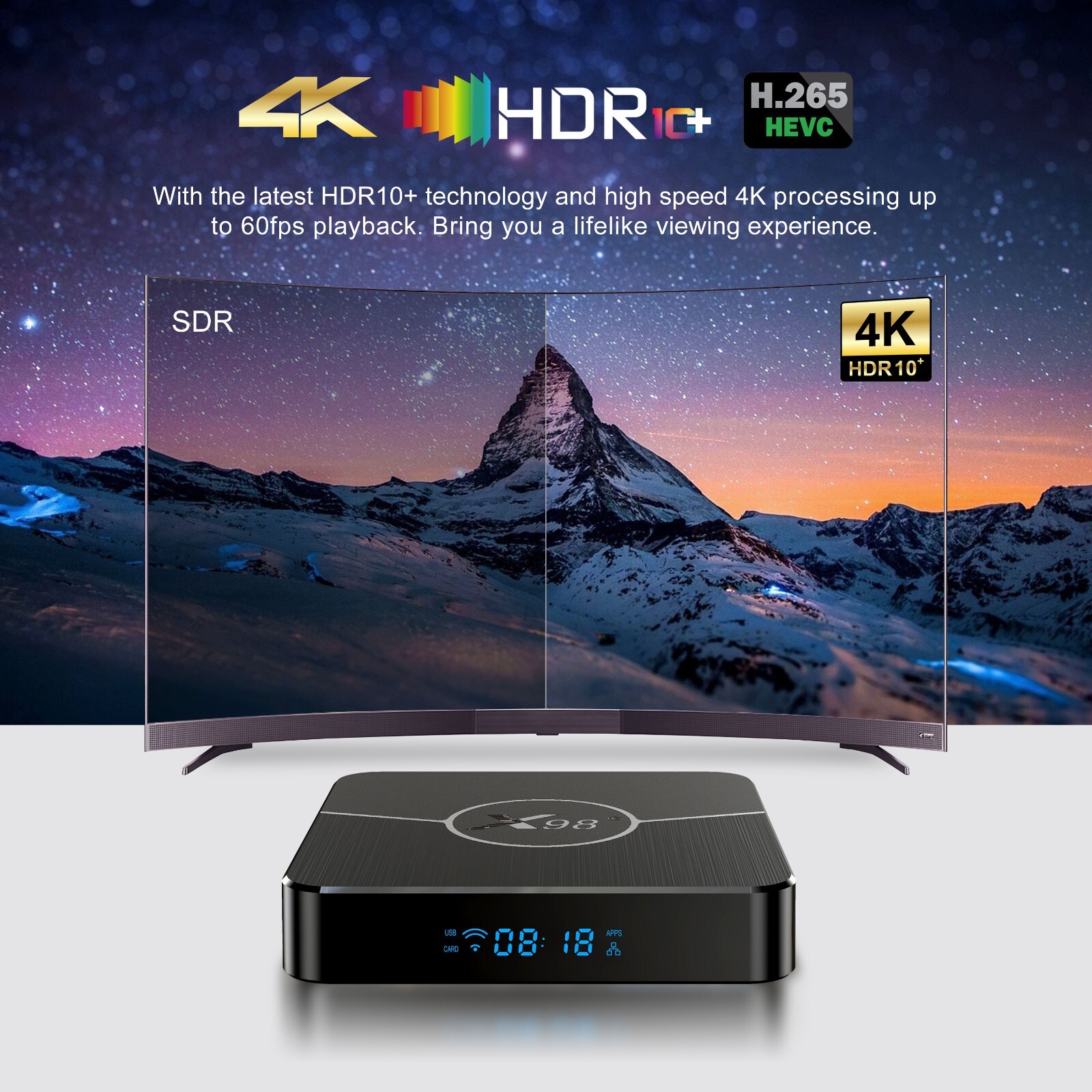 X98 Plus Android 11 TV Box Amlogic S905W2 AV1 2.4G/5G Dual Wifi BT5.0 Player