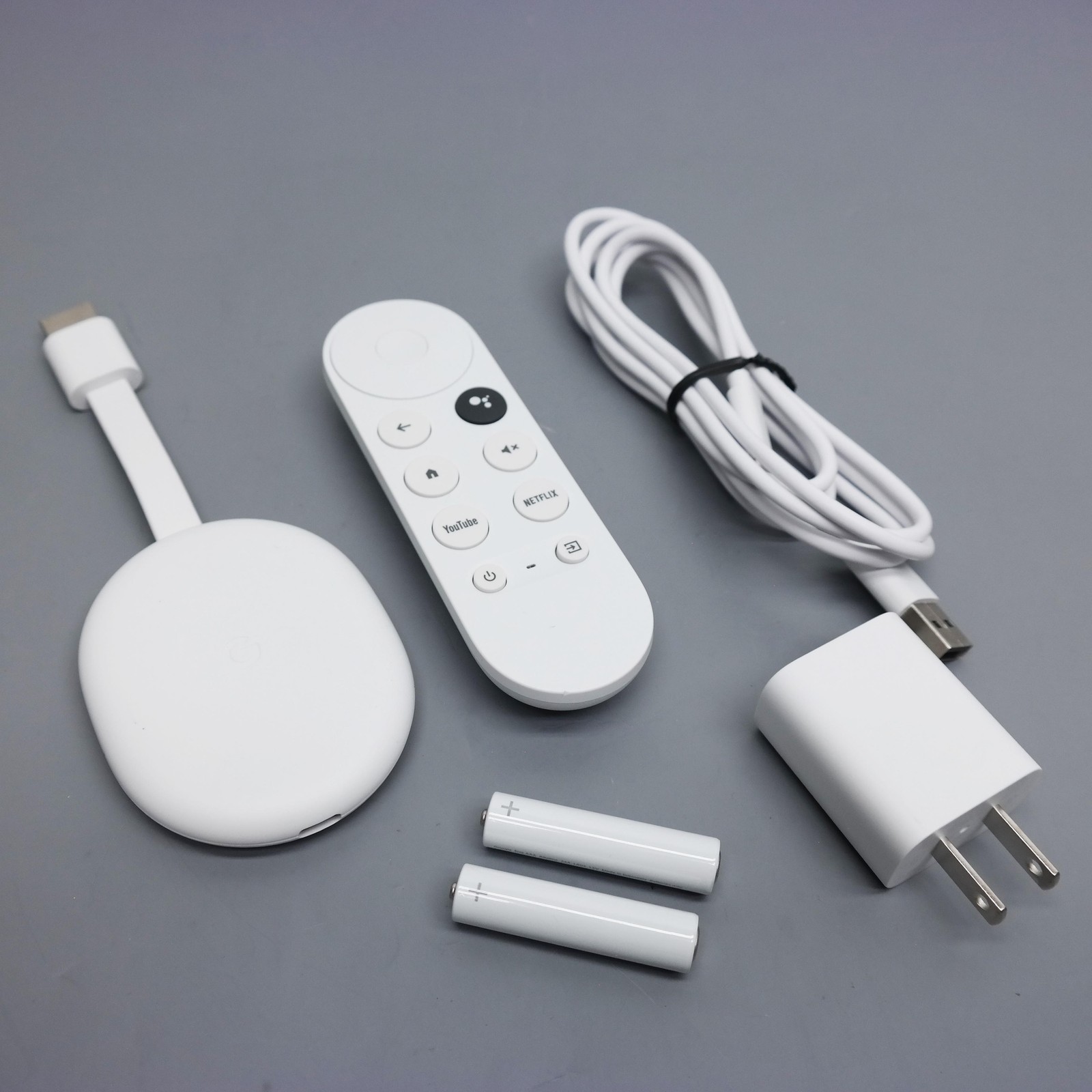 Google 4K Chromecast with Google TV GA01919-US – Snow