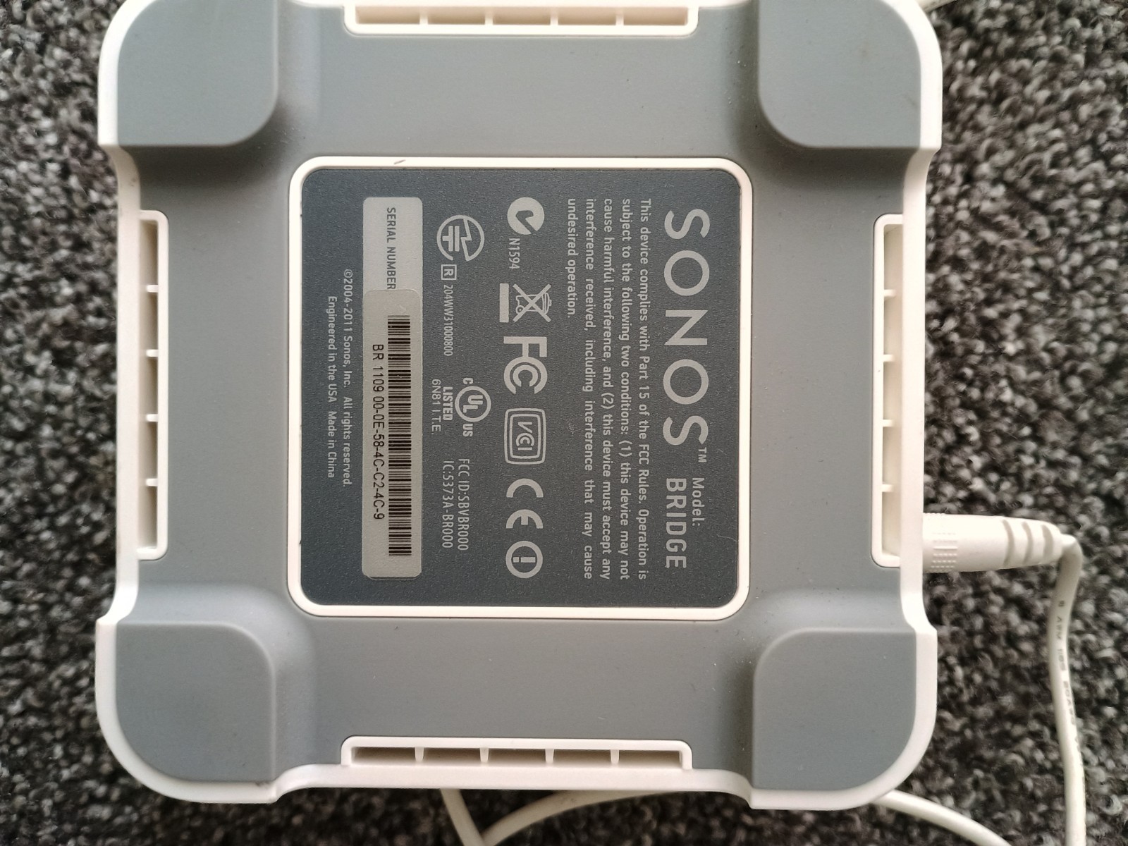 Sonos Bridge Wireless HiFi Music System Streamer White
