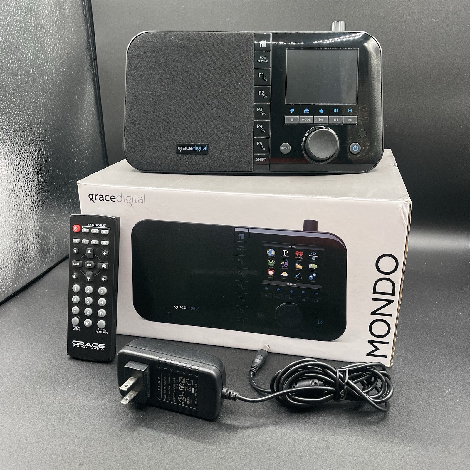 Grace Digital MONDO GDI-IRC6000 WiFi Music Player, w/ Remote: Tested & Working